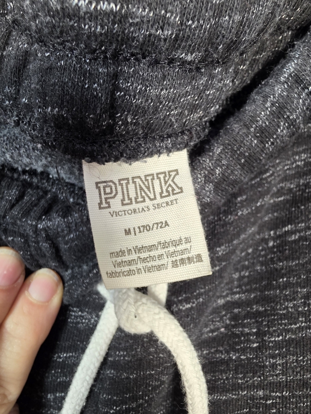 Victoria’s Secret PINK Marled Grey Jogger Set | Quarter-Zip & Joggers | Size M - Picture 7 of 11